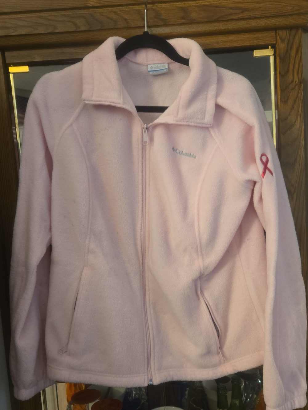 Columbia Light Pink Full-Zip Fleece Jacket